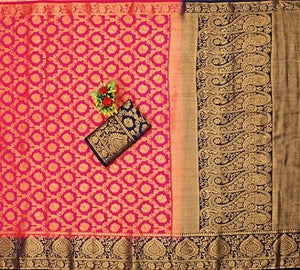 Trendy Woven Design Cotton Silk Saree With Separate Blouse Piece For Women