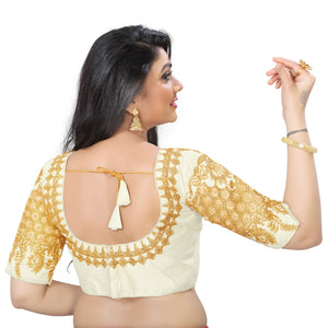 Designer Blouse with embroidery with Damehood.