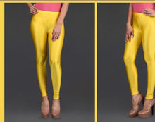 Load image into Gallery viewer, Women&#39;s Shinner lycra Leggings in Yellow  color , No COD available,  COD is not available for this item