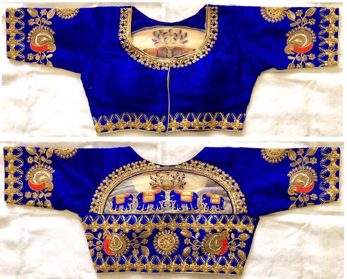 Latest Attractive heavy Malbary Silk Embroidered Stitched Blouse