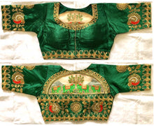 Load image into Gallery viewer, Latest Attractive heavy Malbary Silk Embroidered Stitched Blouse