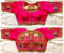Load image into Gallery viewer, Latest Attractive heavy Malbary Silk Embroidered Stitched Blouse