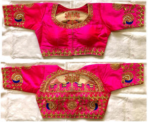Latest Attractive heavy Malbary Silk Embroidered Stitched Blouse