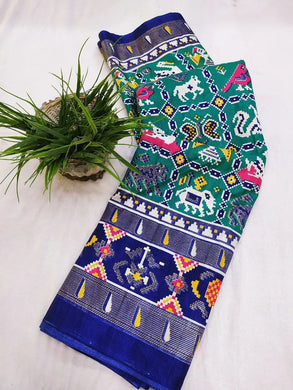 elegant dola silk  printed  PATOLA saree with blouse