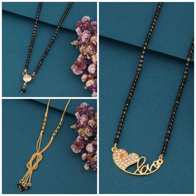 New Stylish Pack Of 3 Piece combo Women Mangalsutra Set