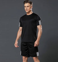Load image into Gallery viewer, Men&#39;s Sports T Shirt  Shorts Set - Black