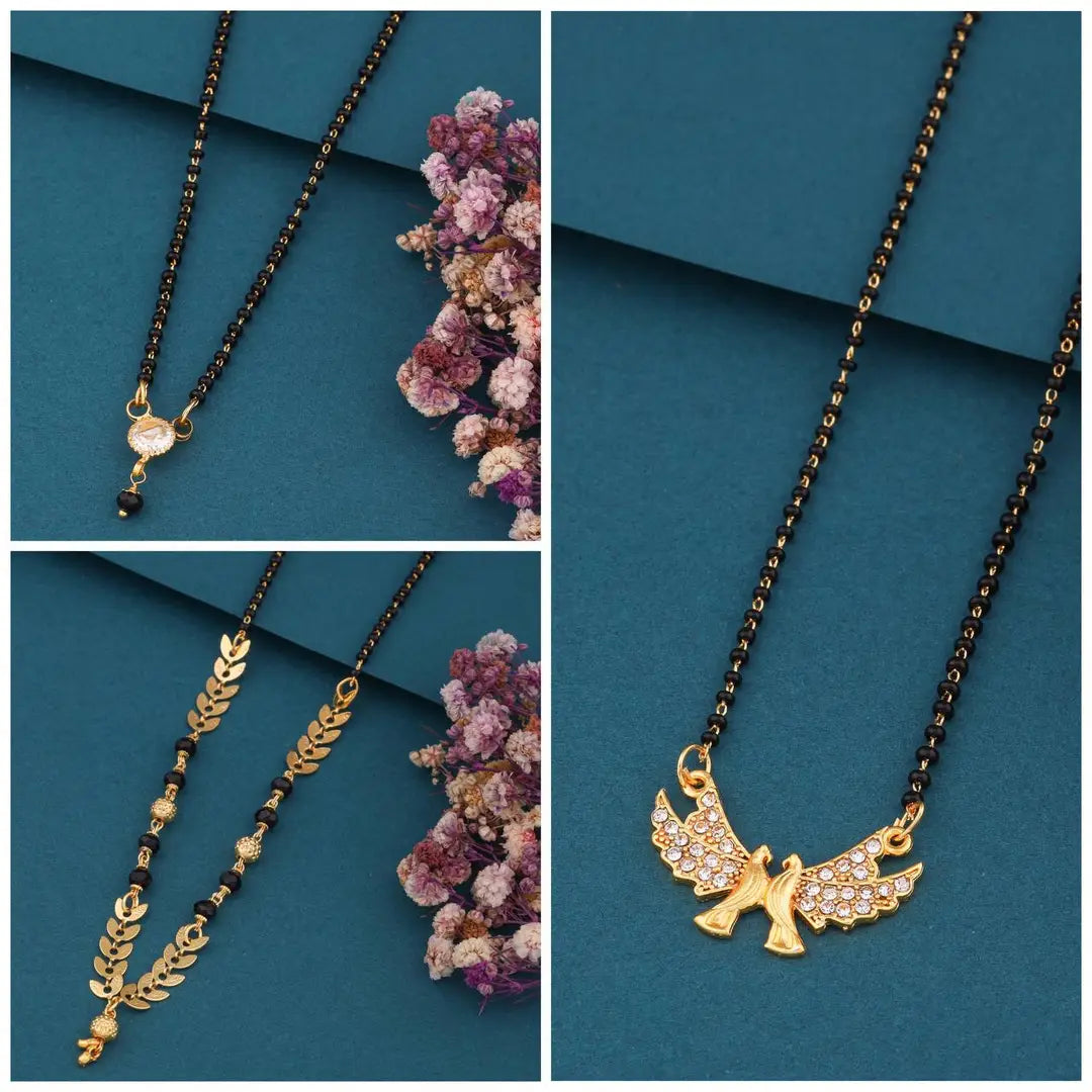 New Stylish Pack Of 3 Piece combo Women Mangalsutra Set