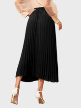 Load image into Gallery viewer, Elegant Black Crepe Solid Skirts For Women