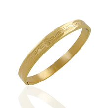 Load image into Gallery viewer, High Polished Stainless Steel Designer Gold Plated Kada for Unisex