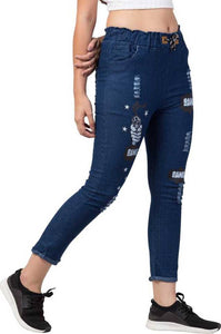 Solid Dark Blue Bang Bang Joggers for Women