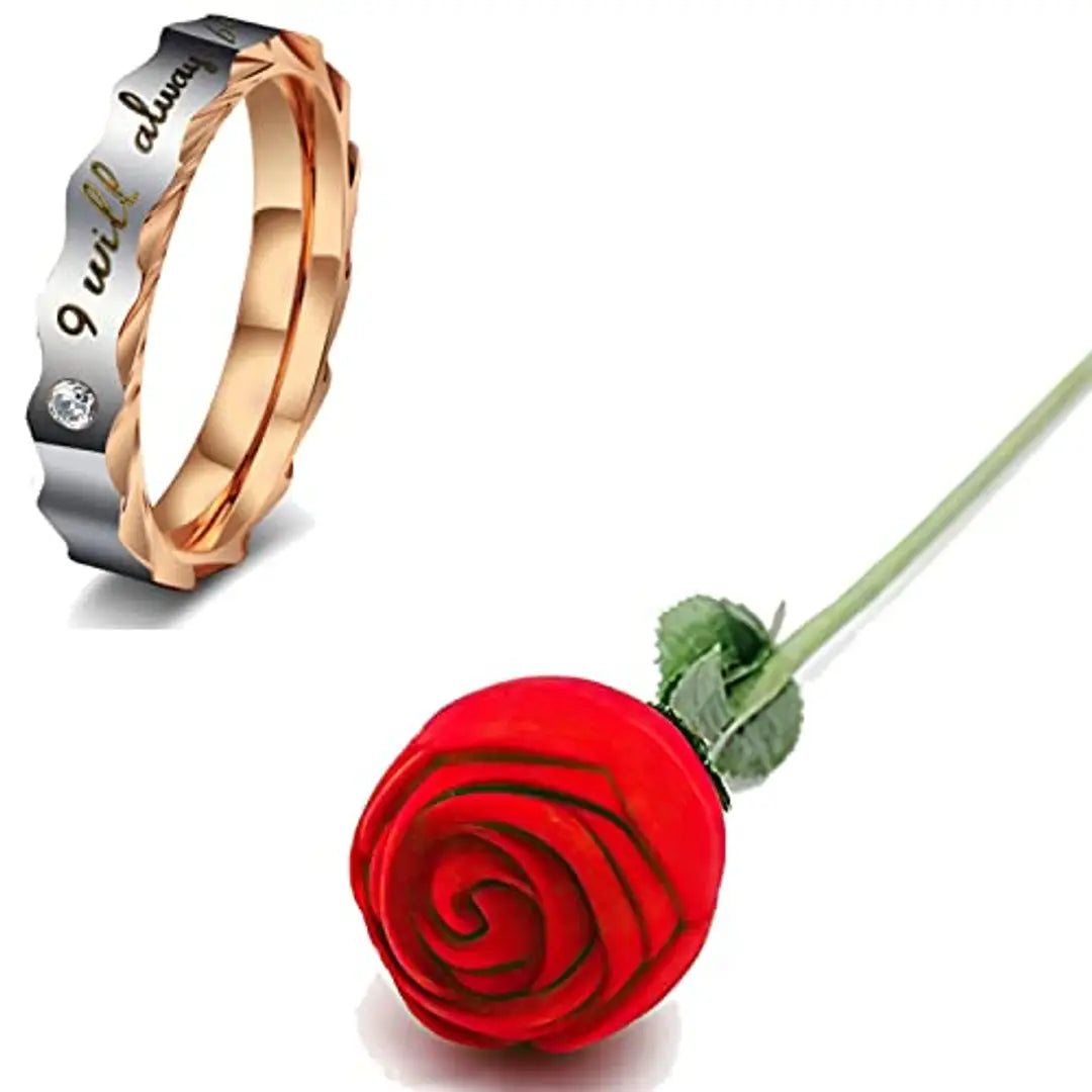 Buy Fashion Frill Valentine Gift For Girlfriend Silver Hug Ring For Women  Men Girls 24K Gold Rose Couple Ring Love Gift For Anniversary Wife Online  In India At Discounted Prices