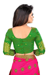 Stylish Cotton Silk Jacquard Saree With Blouse Piece