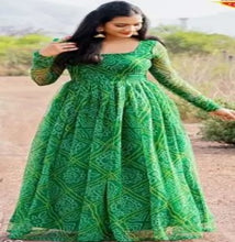 Load image into Gallery viewer, Superior Dresses Georgette Long Gown Kurti Top , it&#39;s super party dresses goes viral in women fashion and beauty. It&#39;s a nice attires gift for wedding , birthday , marriage anniversary. 